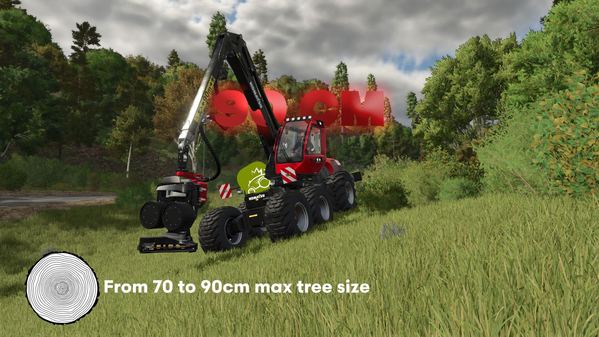 Komatsu 951 (maks. rozmiar wału 90 cm)