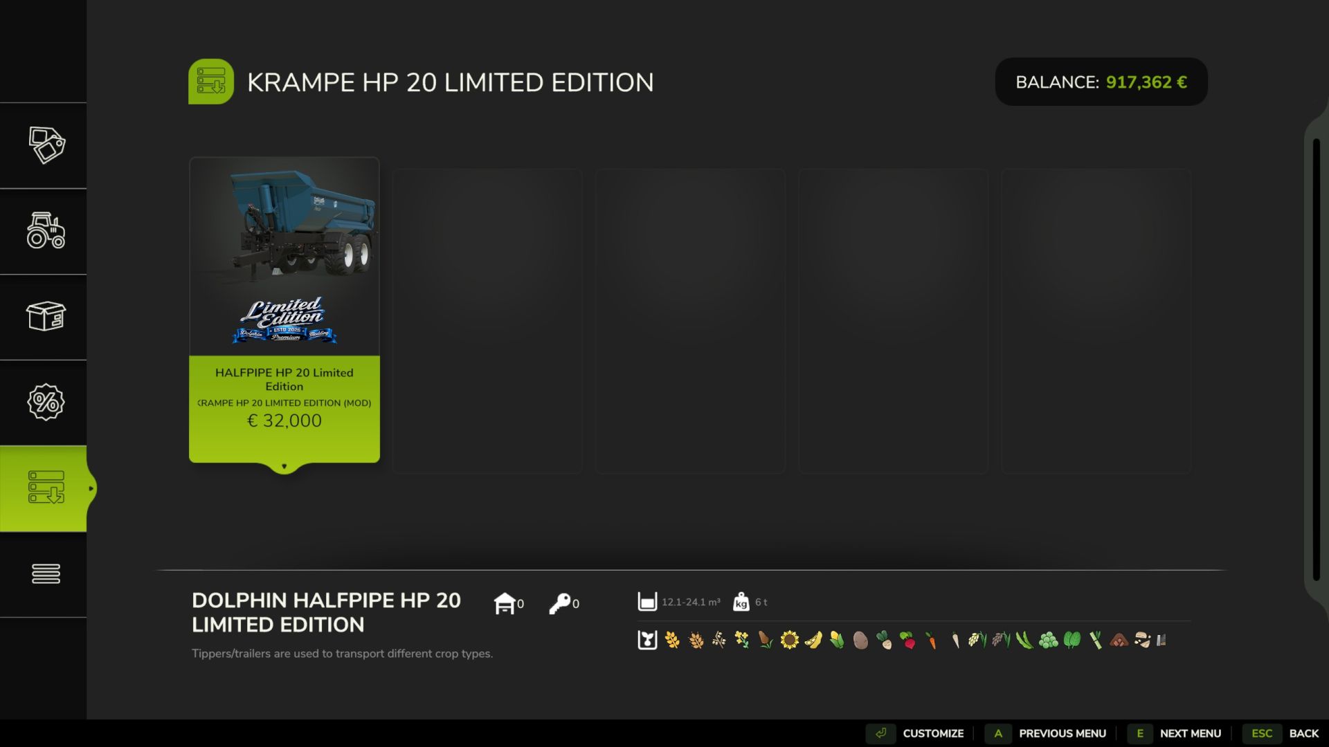 Krampe HP 20 Limited Edition