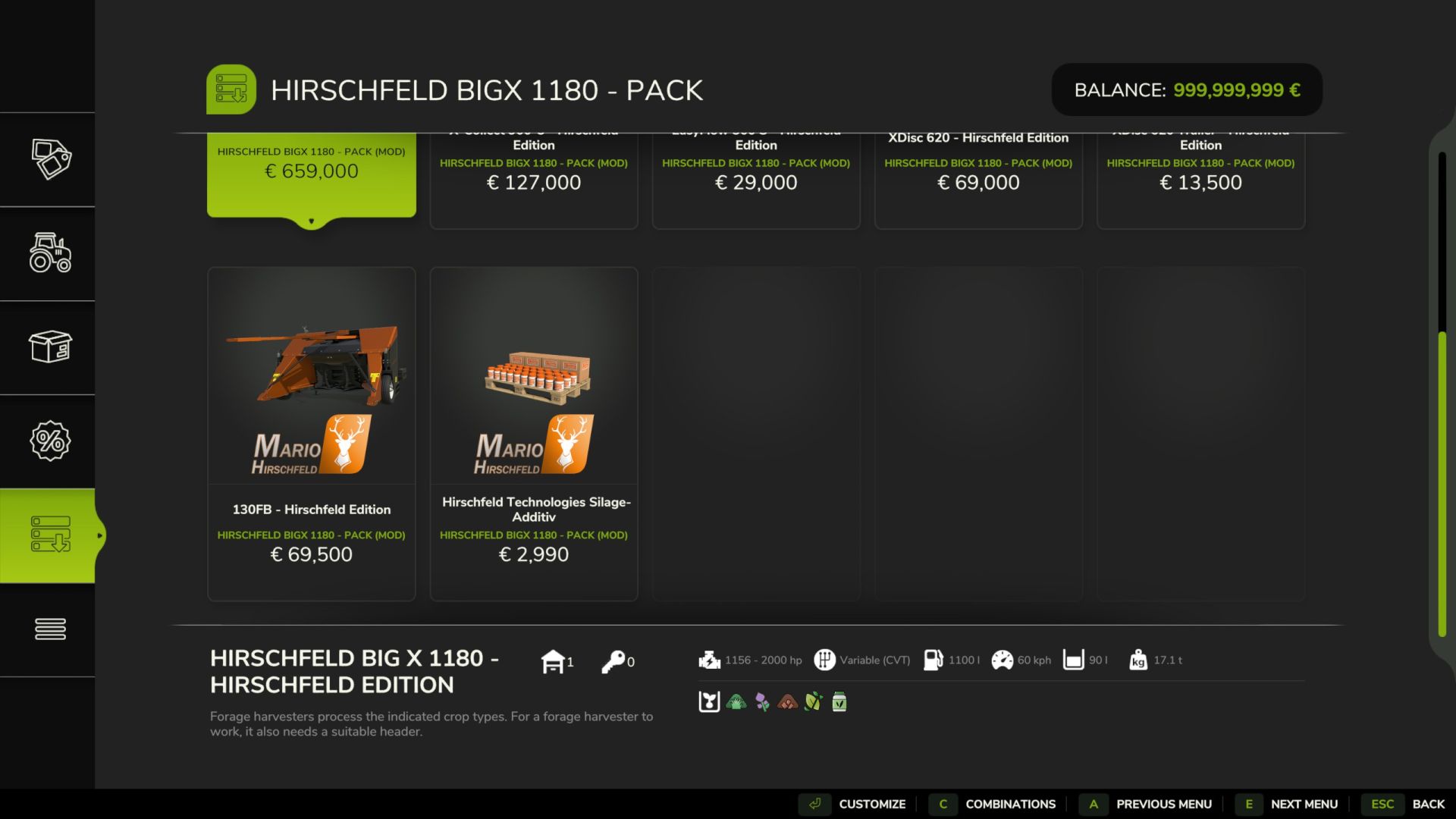 Krone Big X Pack