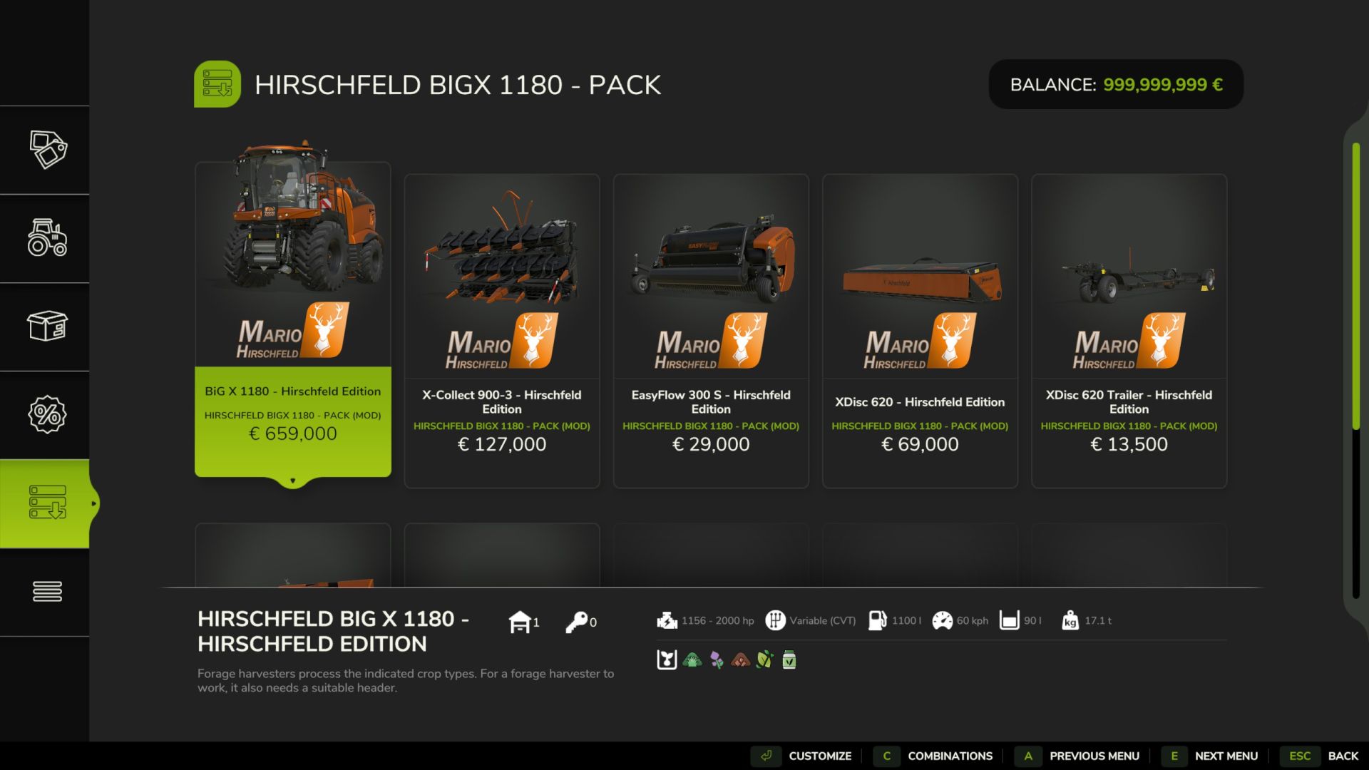 Krone Big X Pack