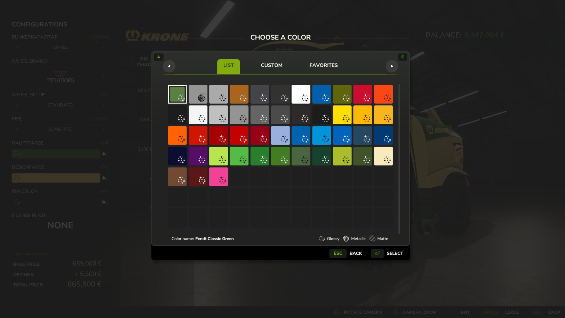 Krone BigX1180 & X-Collect900 (Farben + Trichter)