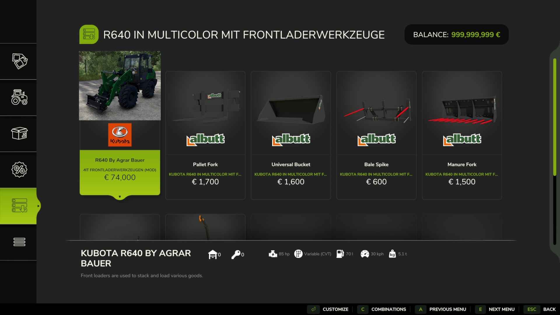 Kubota Pack Multicolor