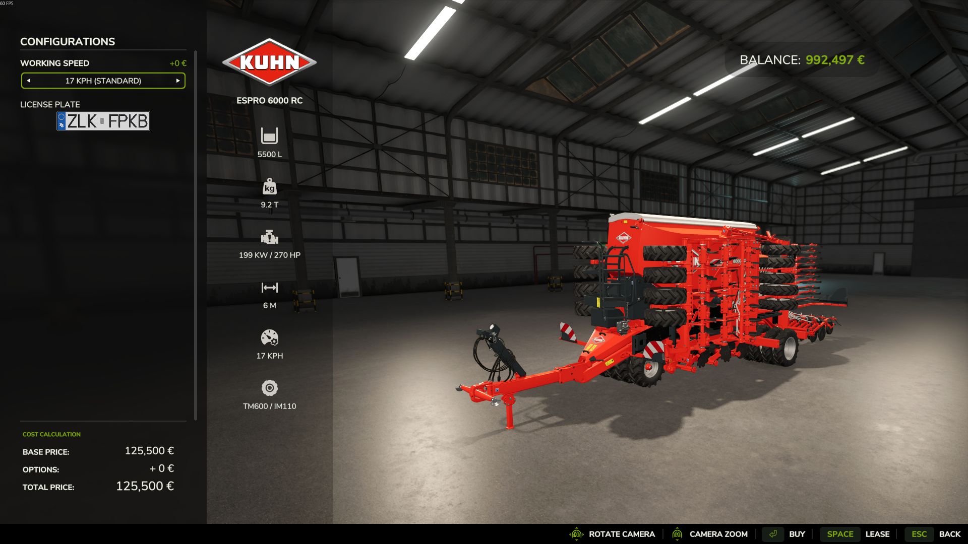 Kuhn Espro 6000 RC (funkcja Treamlines)