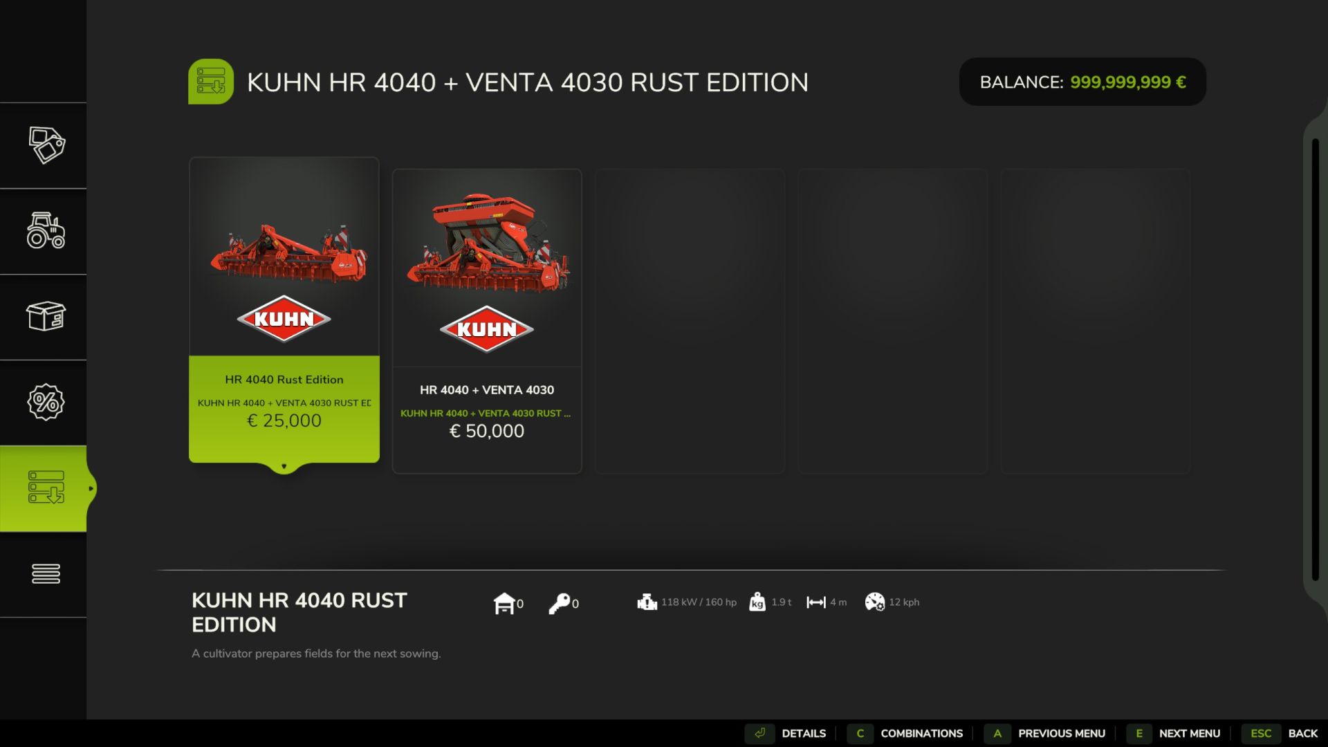 Kuhn HR 4040 + VENTA 4030 Rust Edition