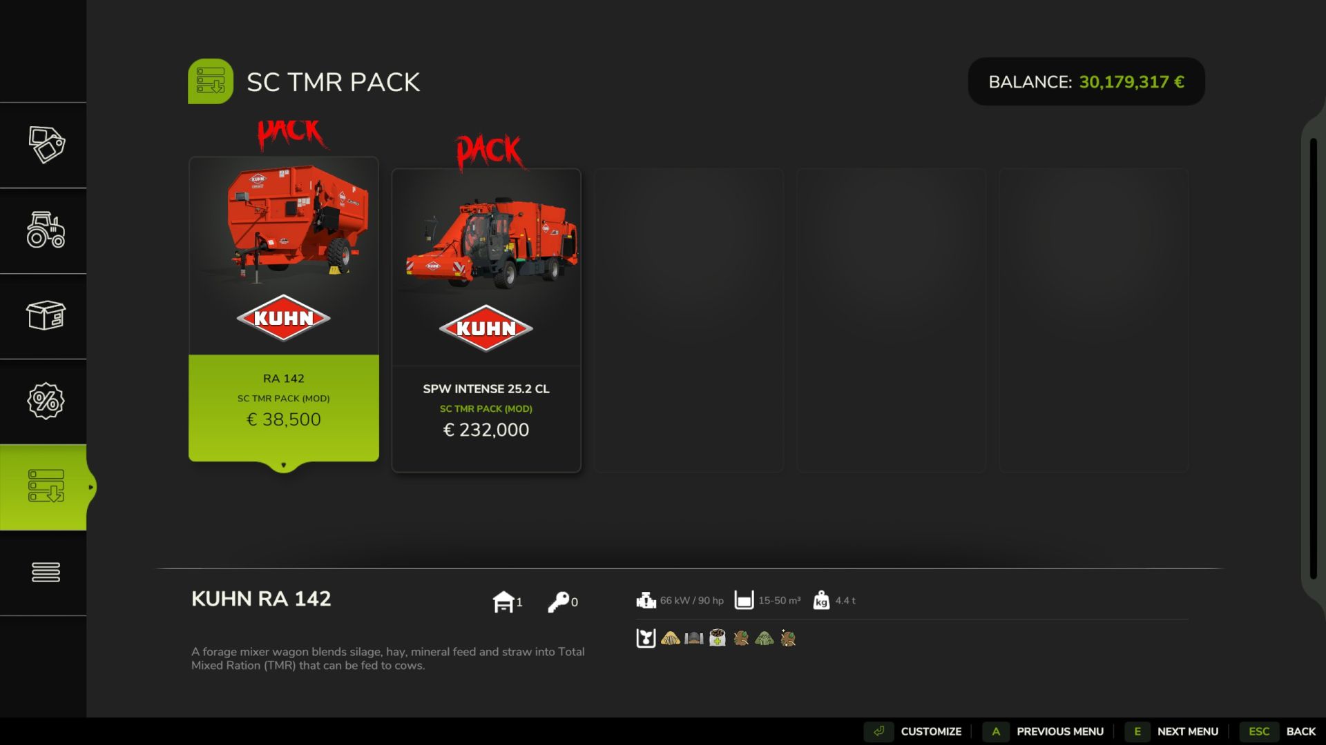 Kuhn TMR Pack