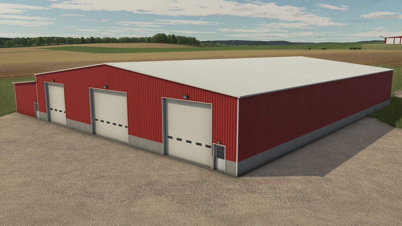 Grande garagem de metal drive thru