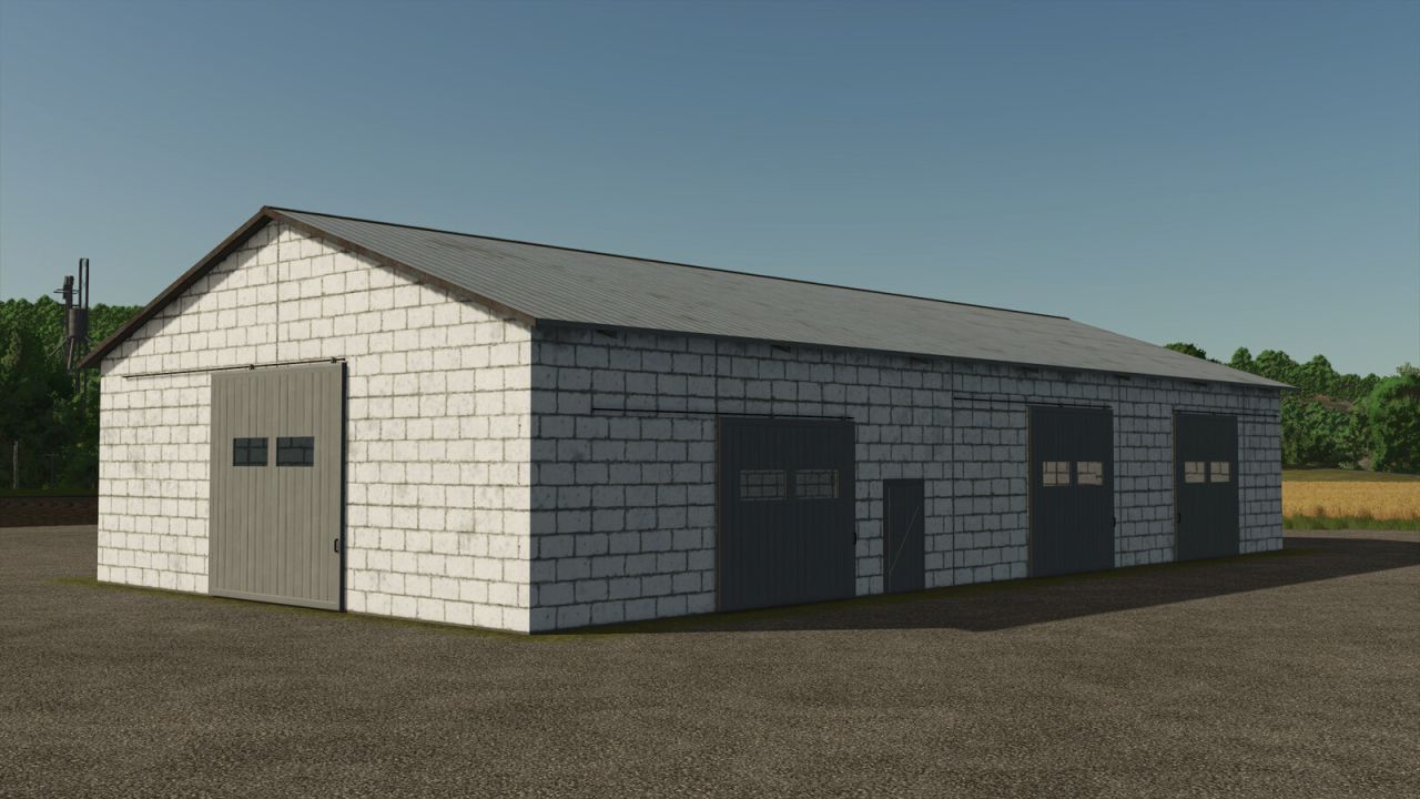 Grand hangar pour machines