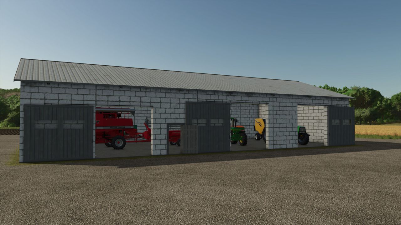 Grand hangar pour machines