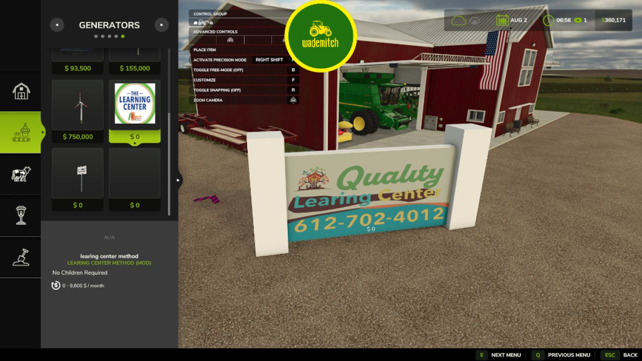 "Learning Center" Subsidy Method