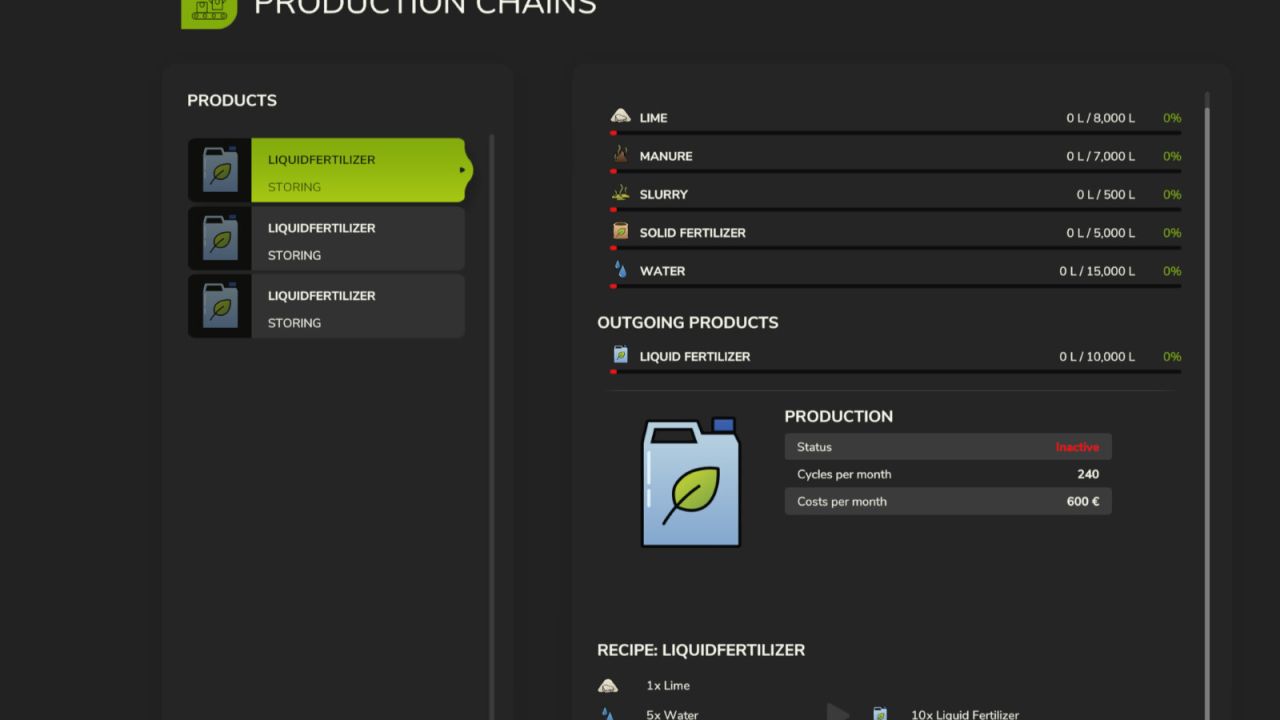 Production d'engrais liquide