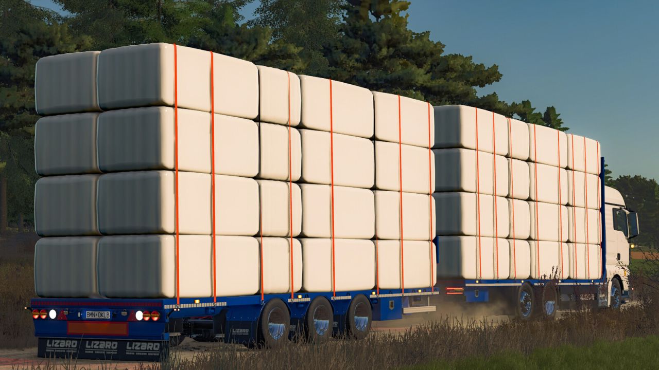 Remolque de transporte de paja de lagarto