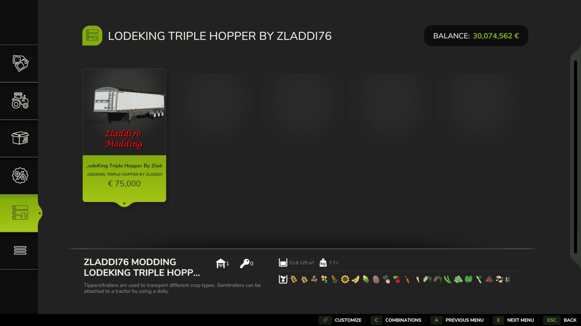 LodeKing Triple Hopper (125.000L)
