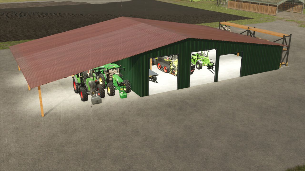 Machineshed za pomocą dachu baldachimu