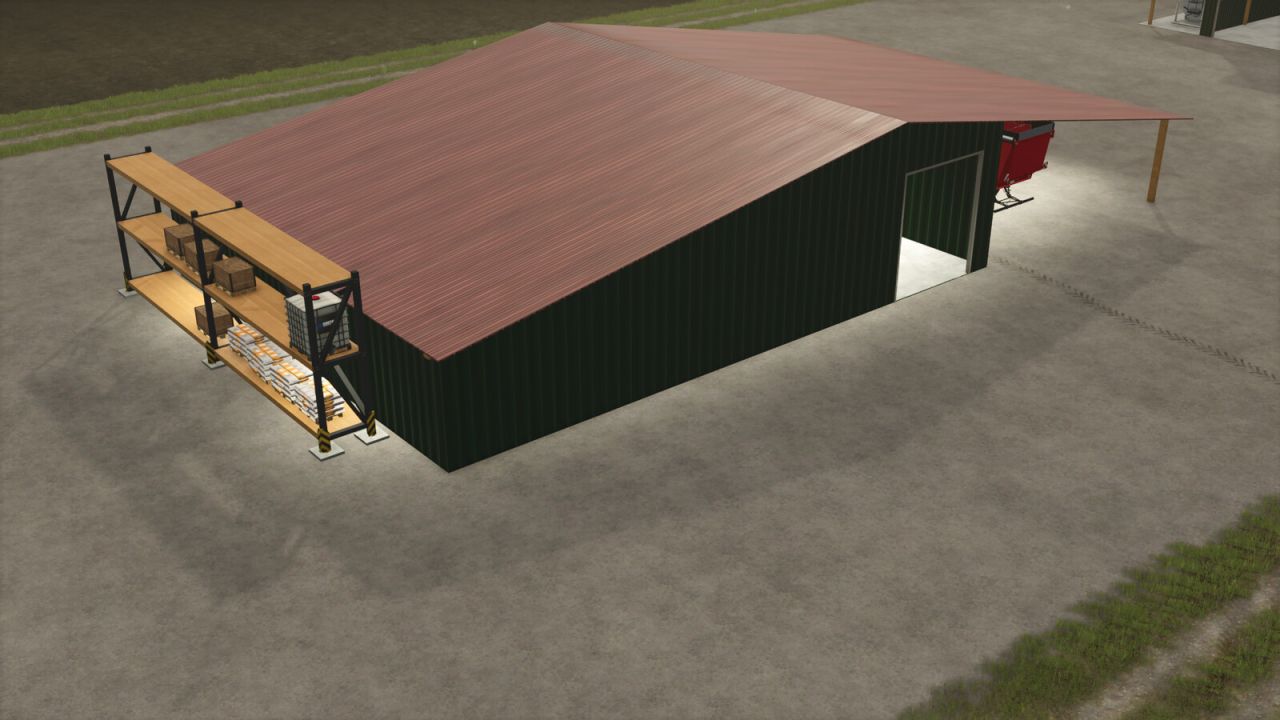 Machineshed za pomocą dachu baldachimu