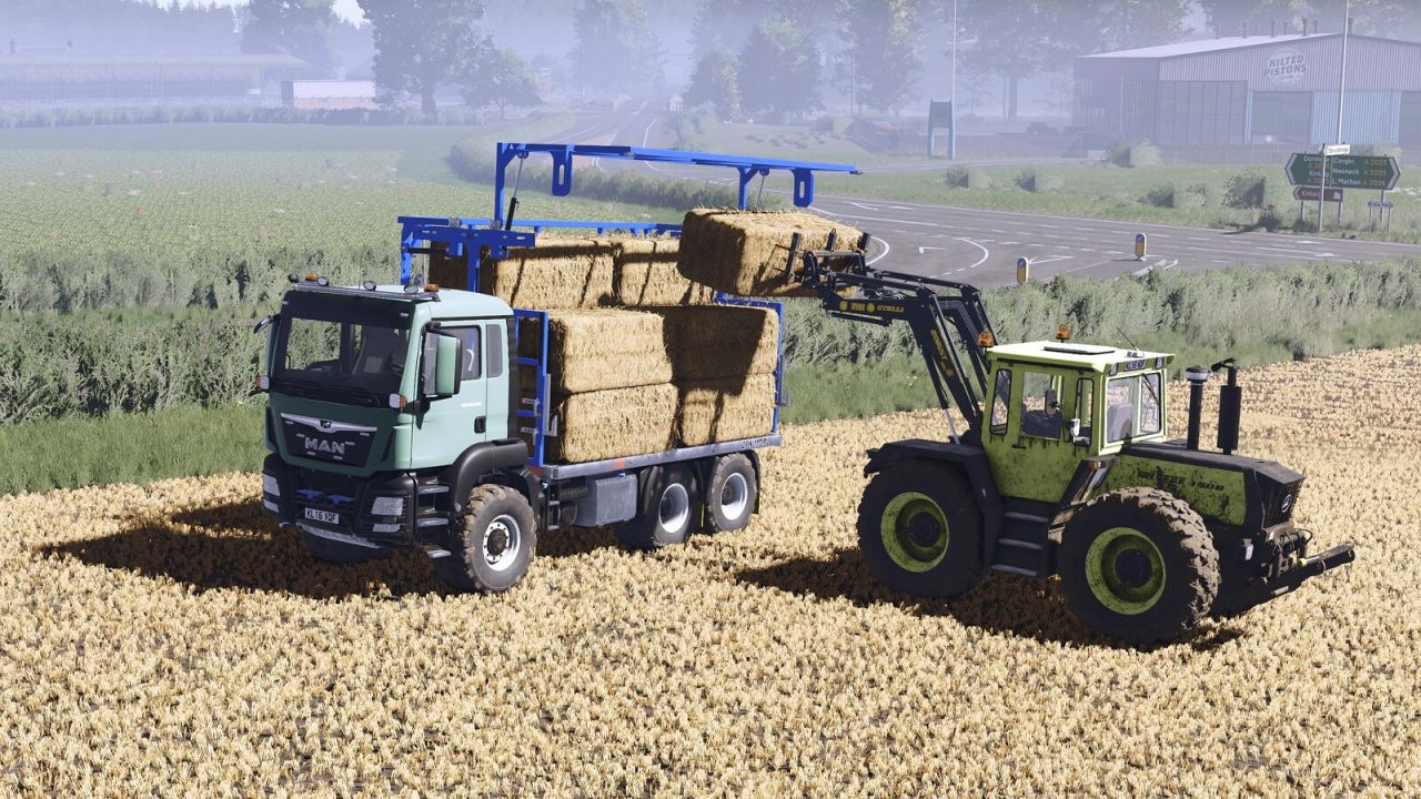 MAN TGS Fliegl-balenplatform