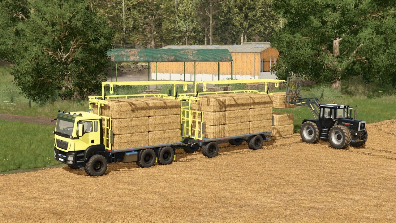 Plataforma para pacas Fliegl MAN TGS