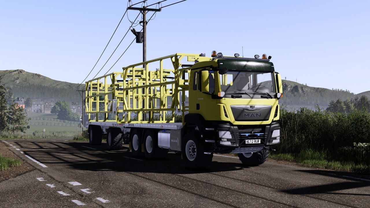MAN TGS Fliegl-balenplatform