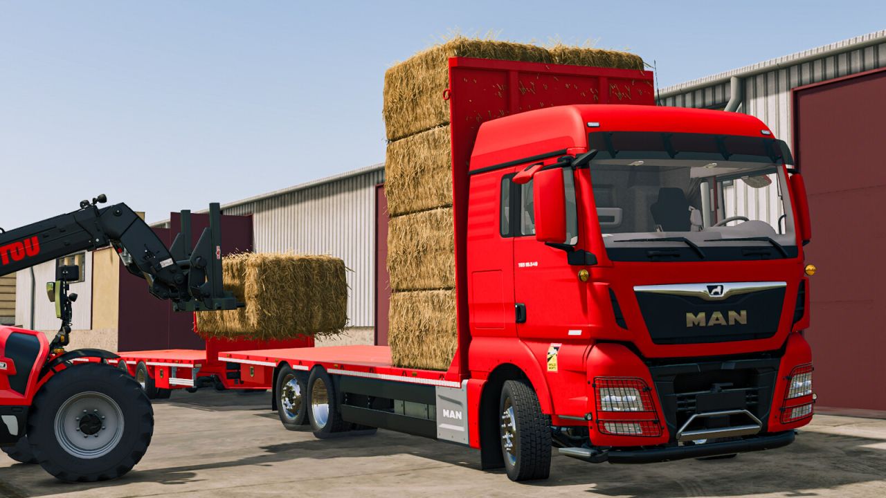 MAN TGX 6x2 Strohballen