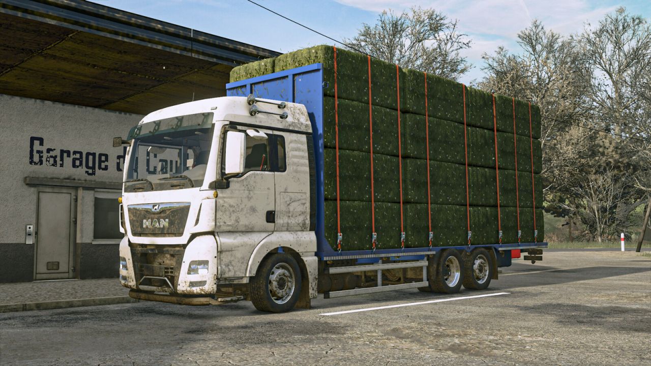 MAN TGX 6x2 Strohballen