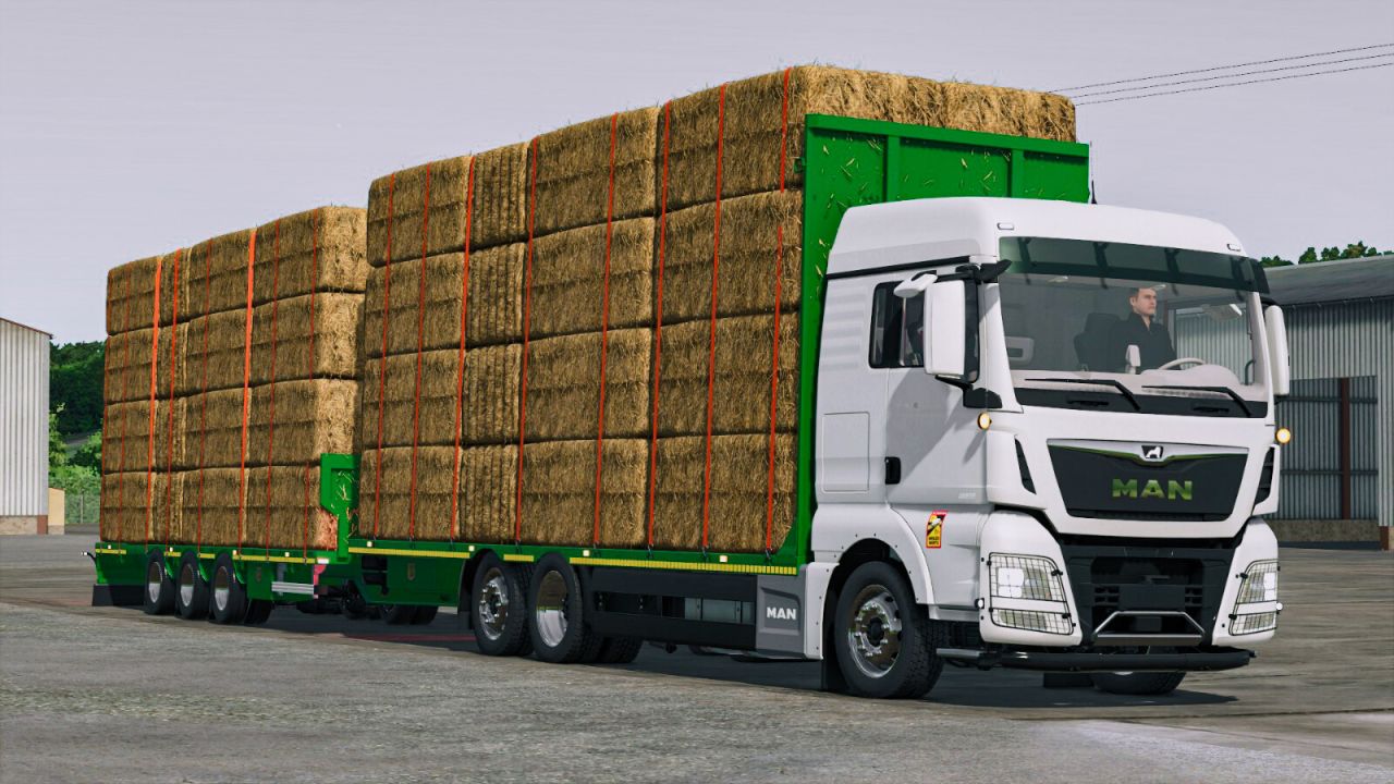 MAN TGX 6x2 Strohballen