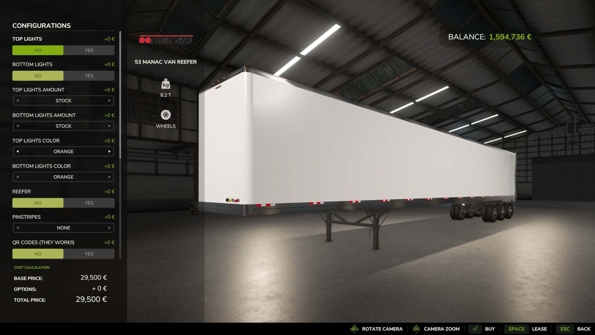 Manac 53 'droge transporter met koelcontainer