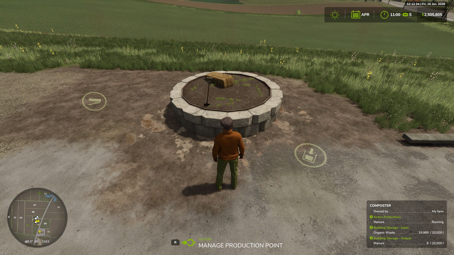 Producción de estiércol