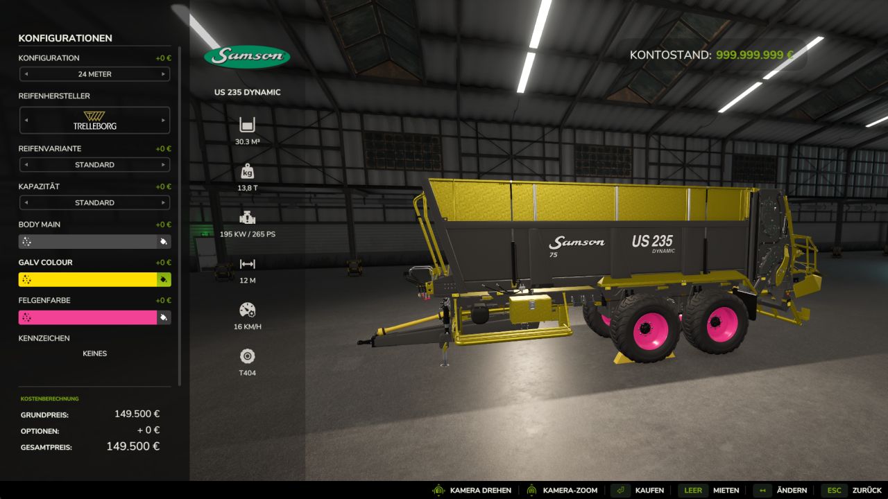Manure spreader pack