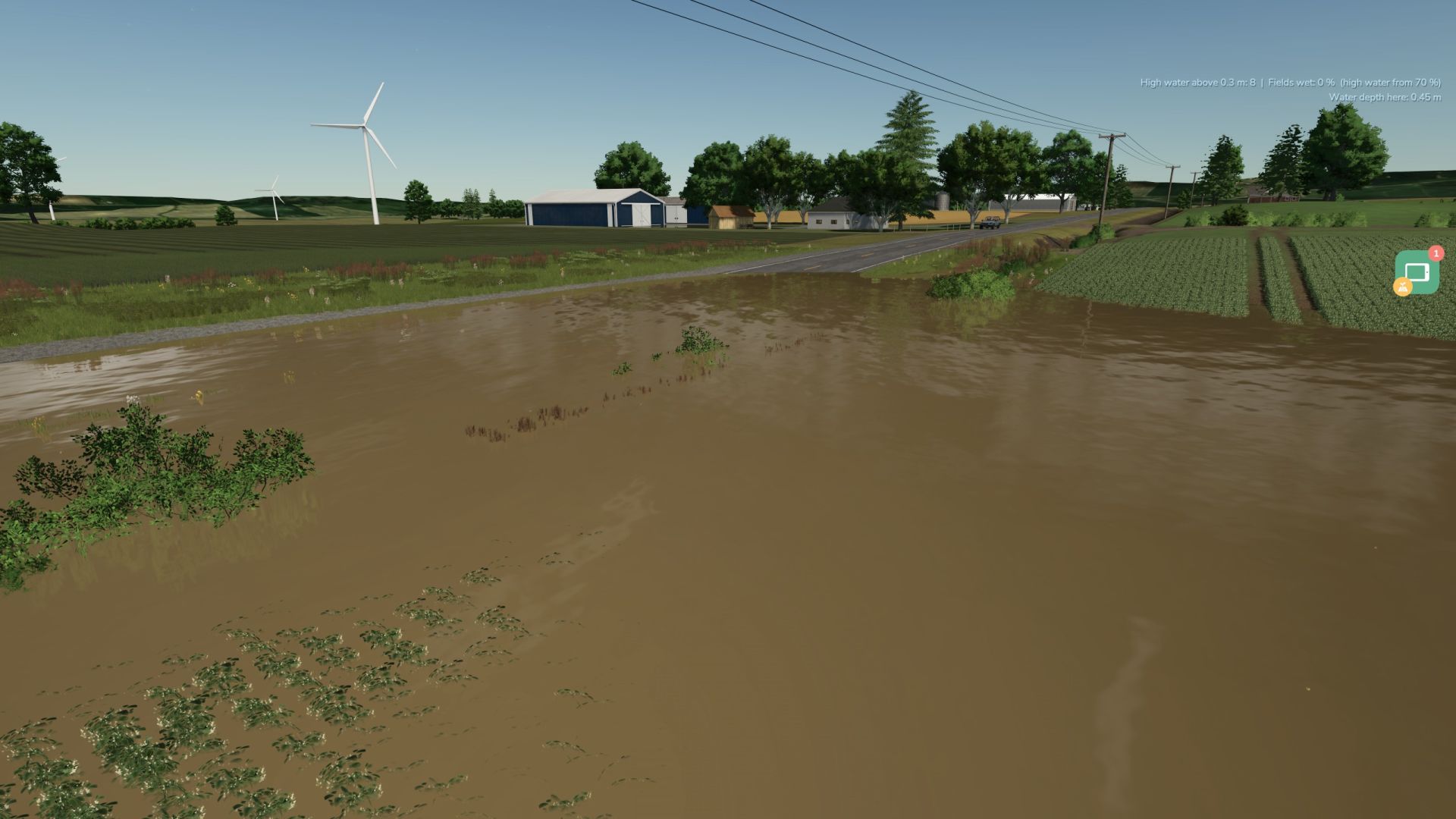 Наводнение на карте