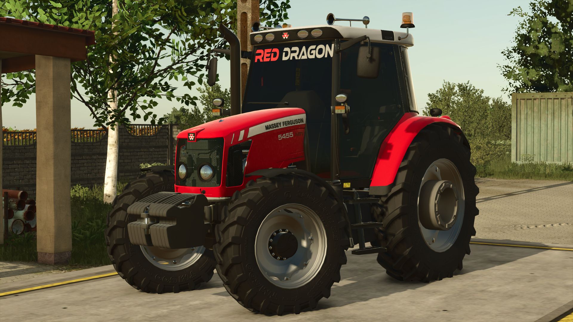 Massey Ferguson 5455 RED DRAGON FS25 thumbnail 4
