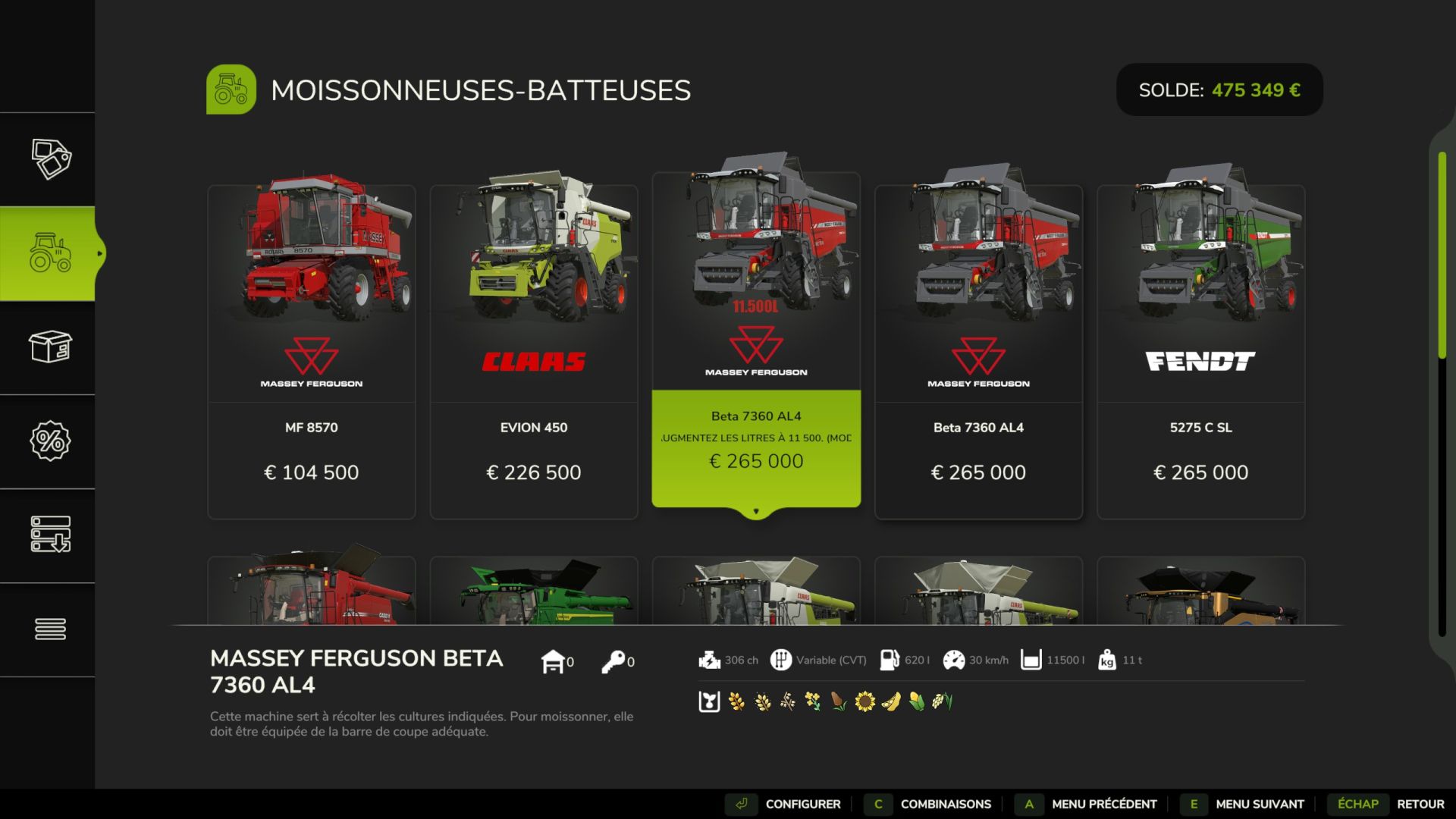 Massey Ferguson Beta 7360 AL4 11.500L