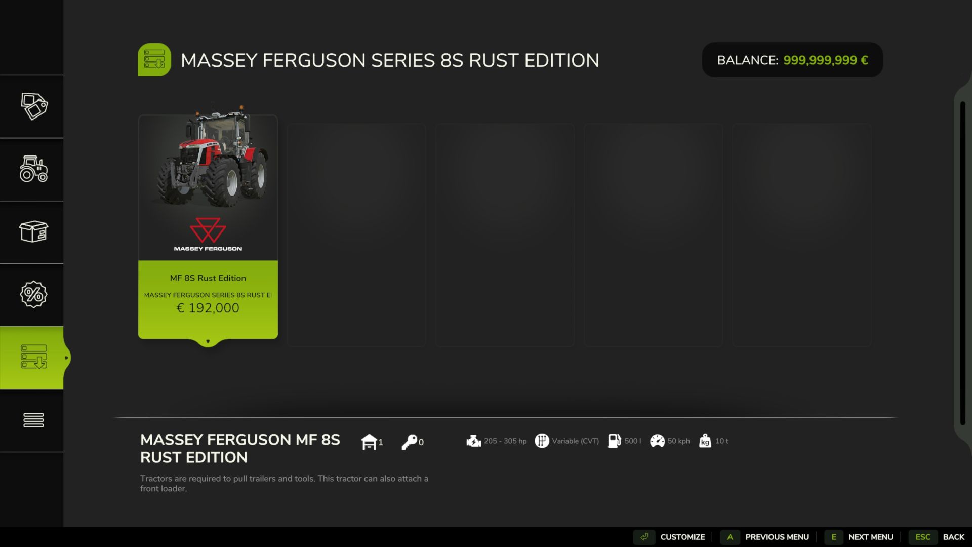 Massey Ferguson Series 8S Rust Edition