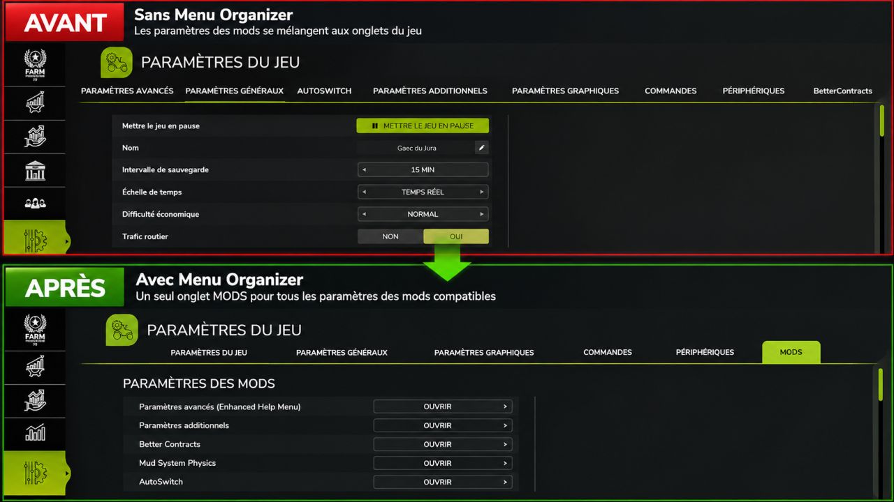 Organisateur de menu