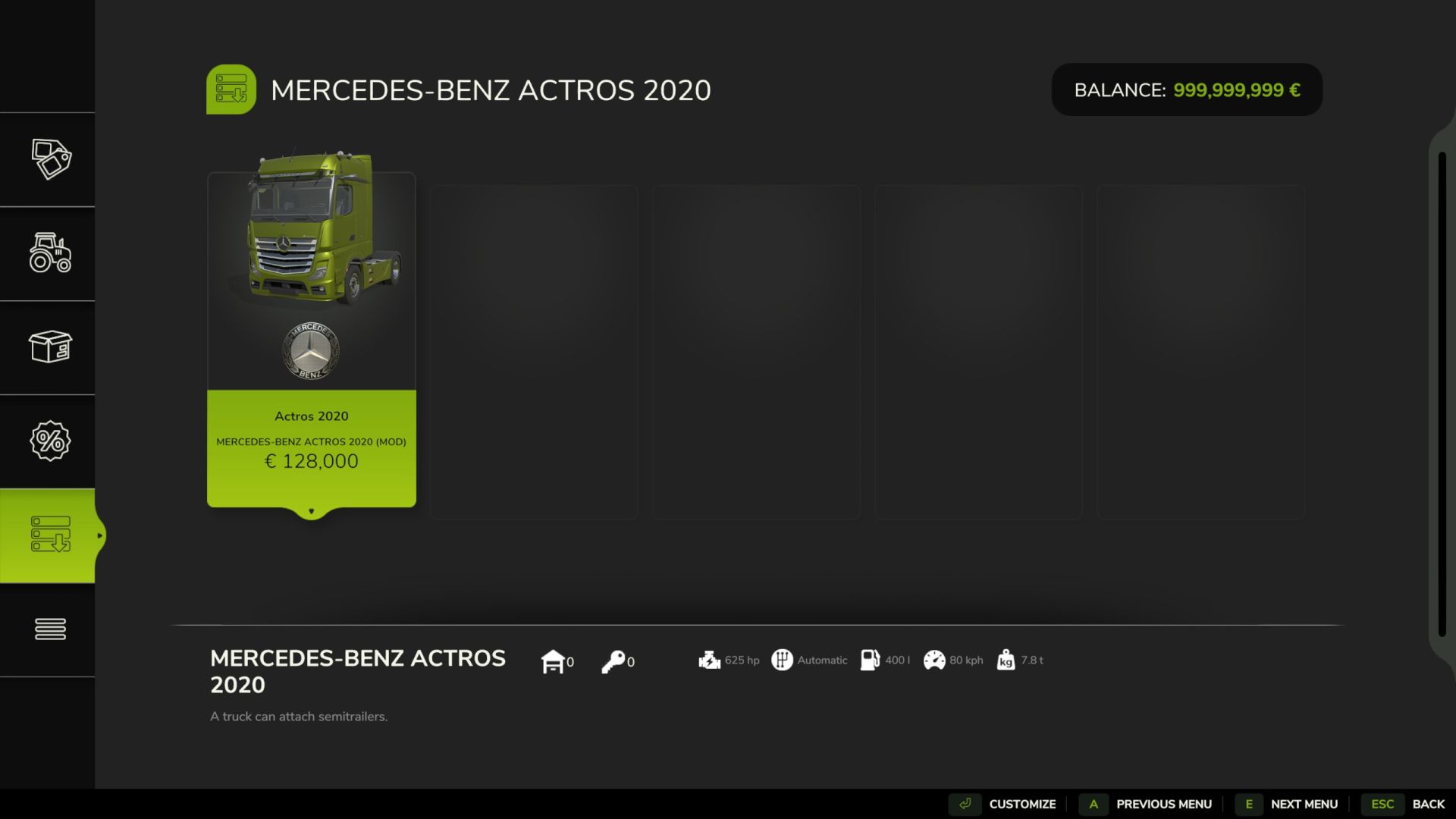 Mercedes Actros 2020