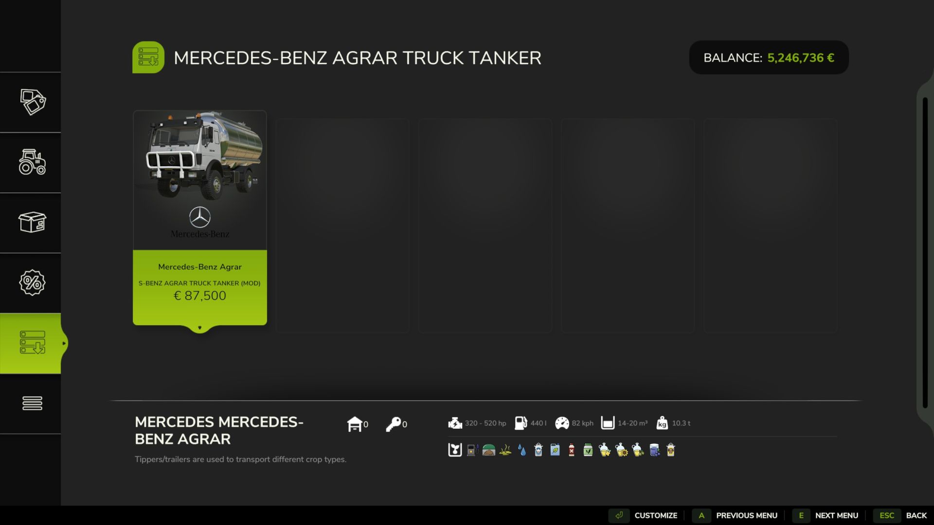 Mercedes-Benz Agrar-Tankwagen