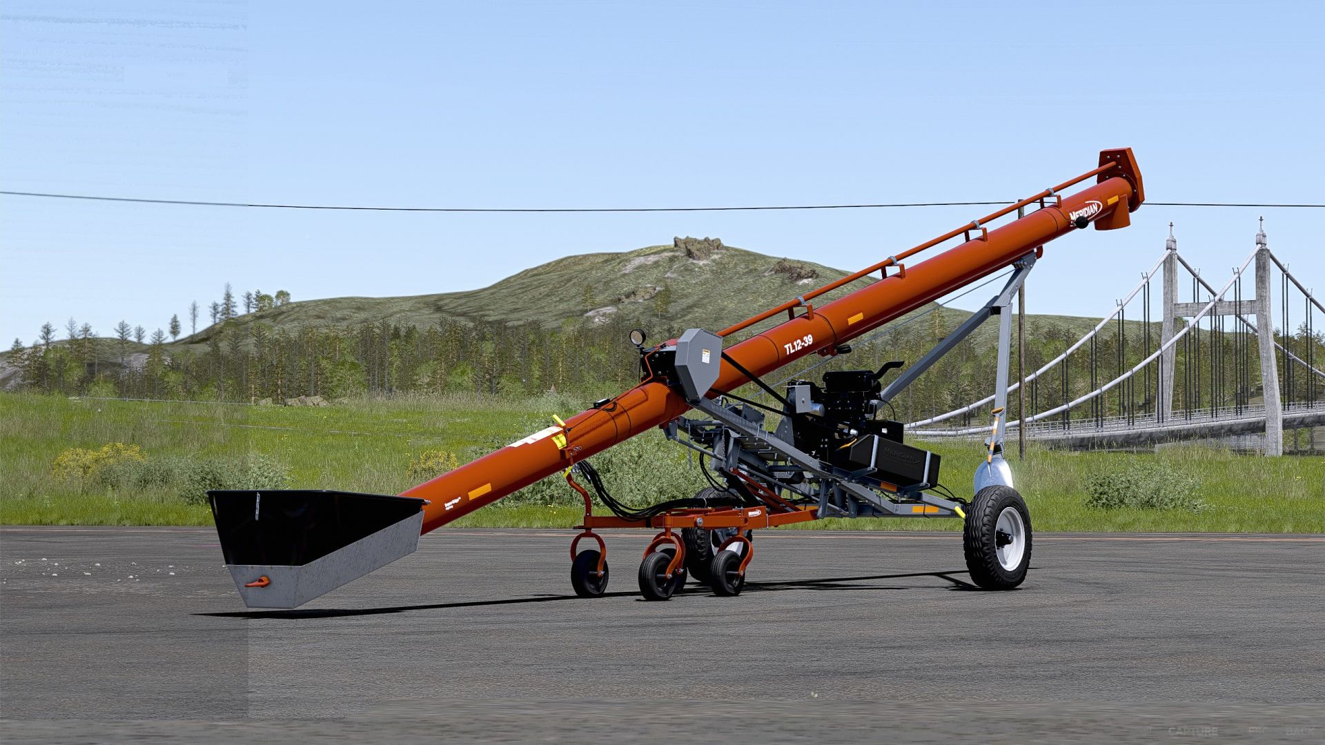Meridian TL-1239 screw conveyor for bulk materials