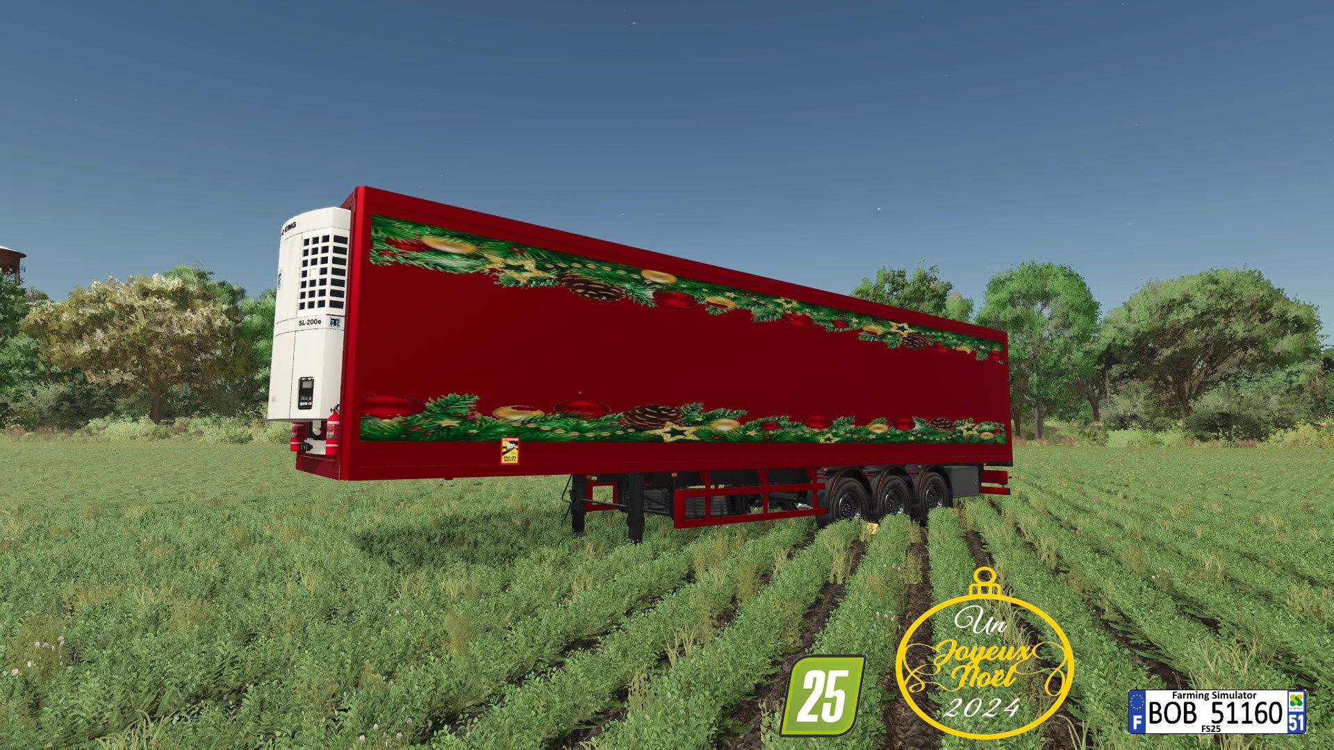 Merry Christmas Happy New Year" Semi-Trailer