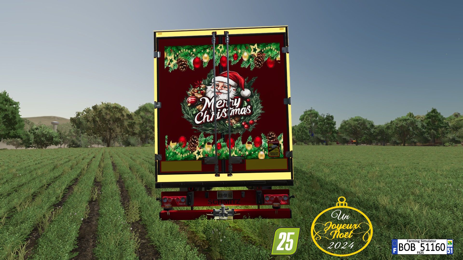 Merry Christmas Happy New Year" Semi-Trailer