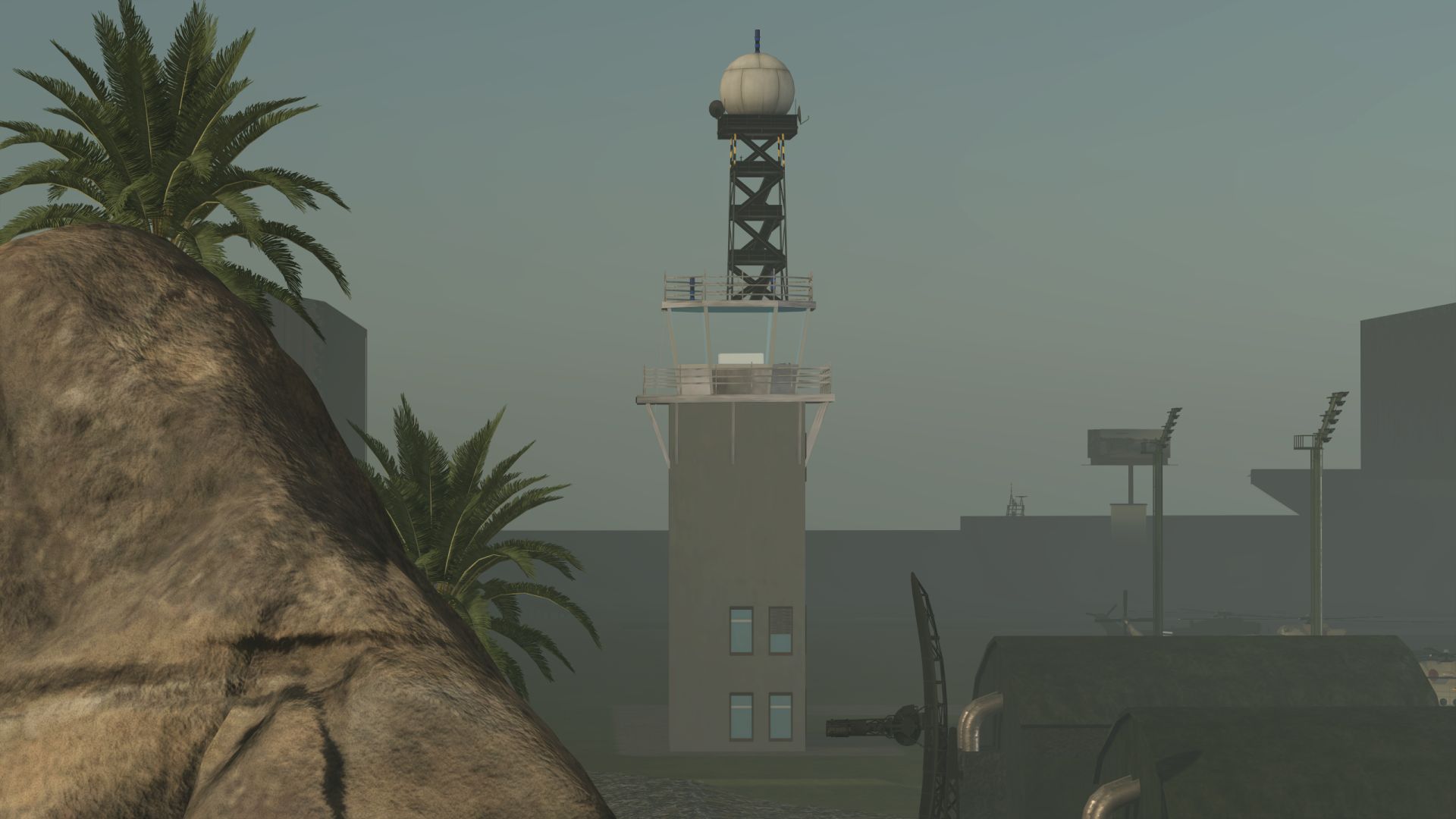 Militaire controlepost en radartoren