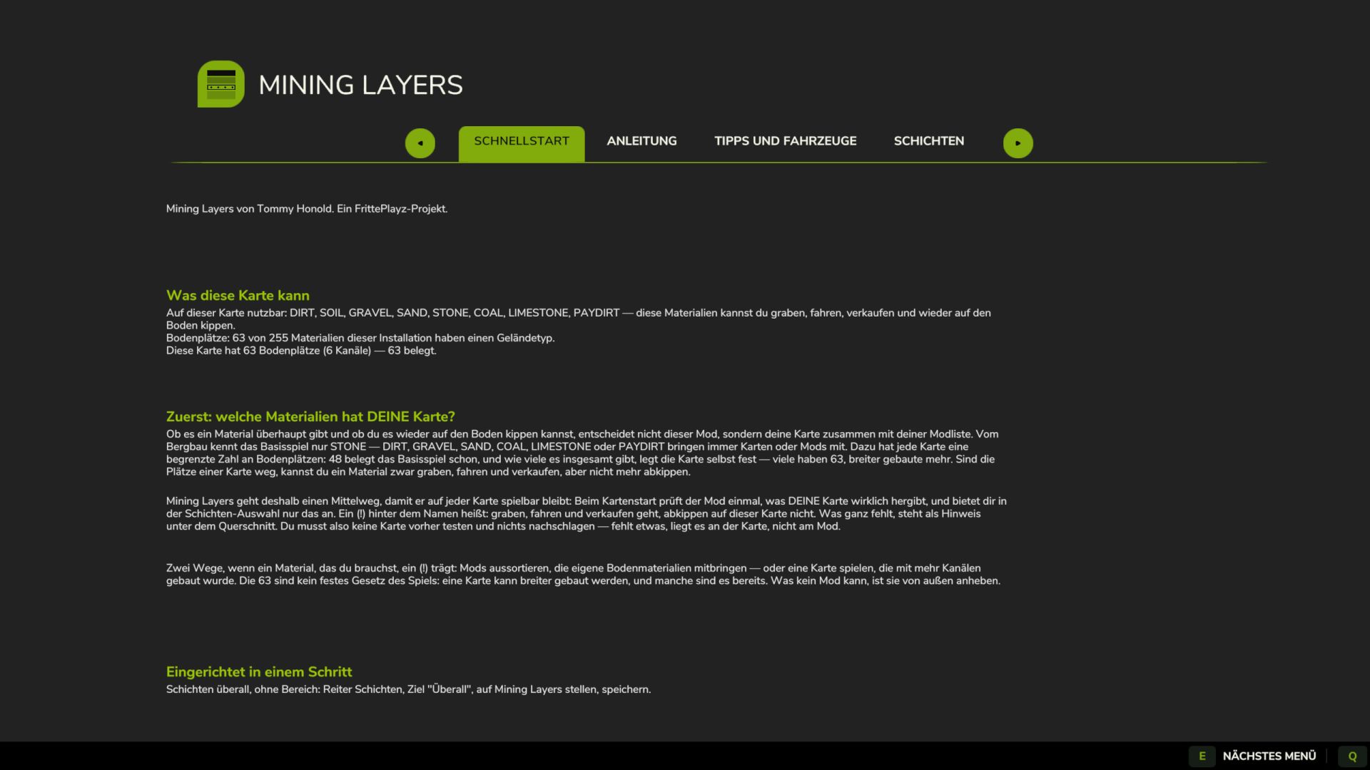 Mijnbouw-/putlagen (TerraFarm Add-on)