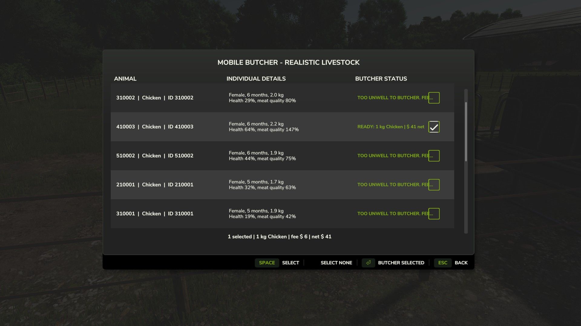 Talho móvel (para o mod «Realistic Livestock»)