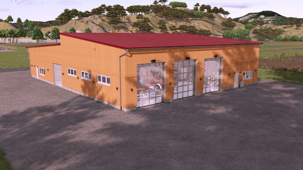 Quartel de bombeiros moderno da vila alemã
