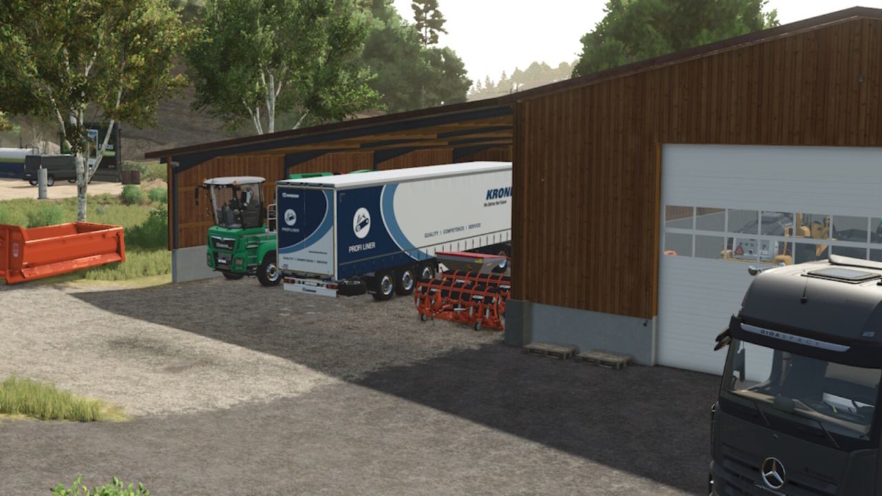 Moderne Holzgarage