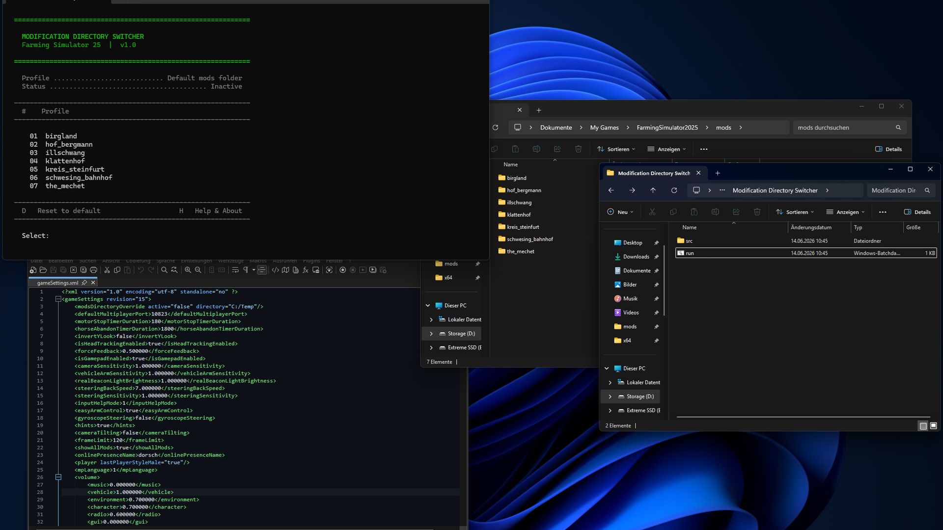 Modification Directory Switcher