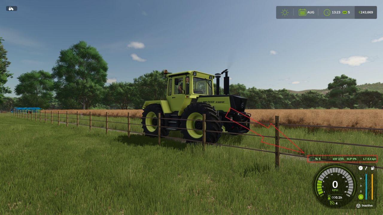 HUD нагрузки двигателя