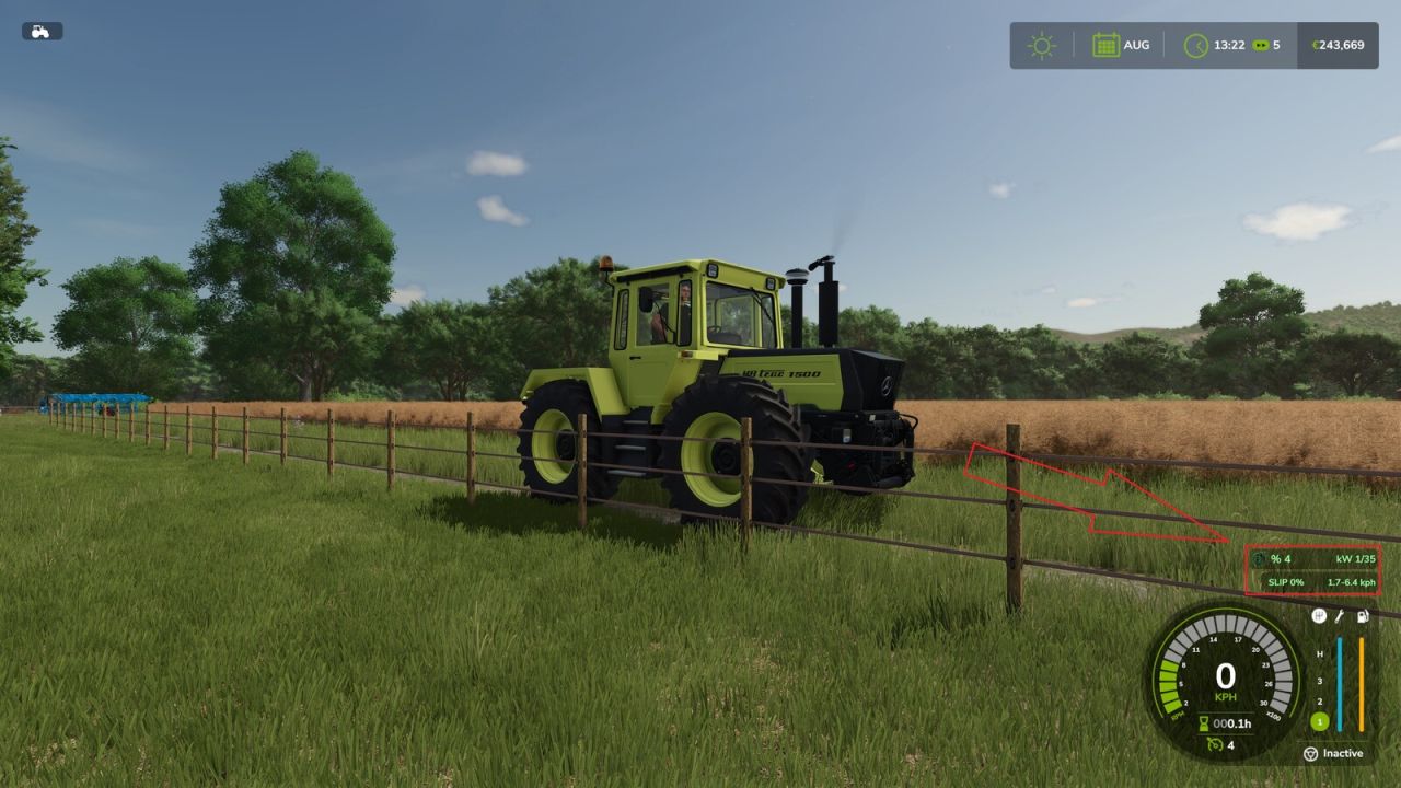 HUD нагрузки двигателя