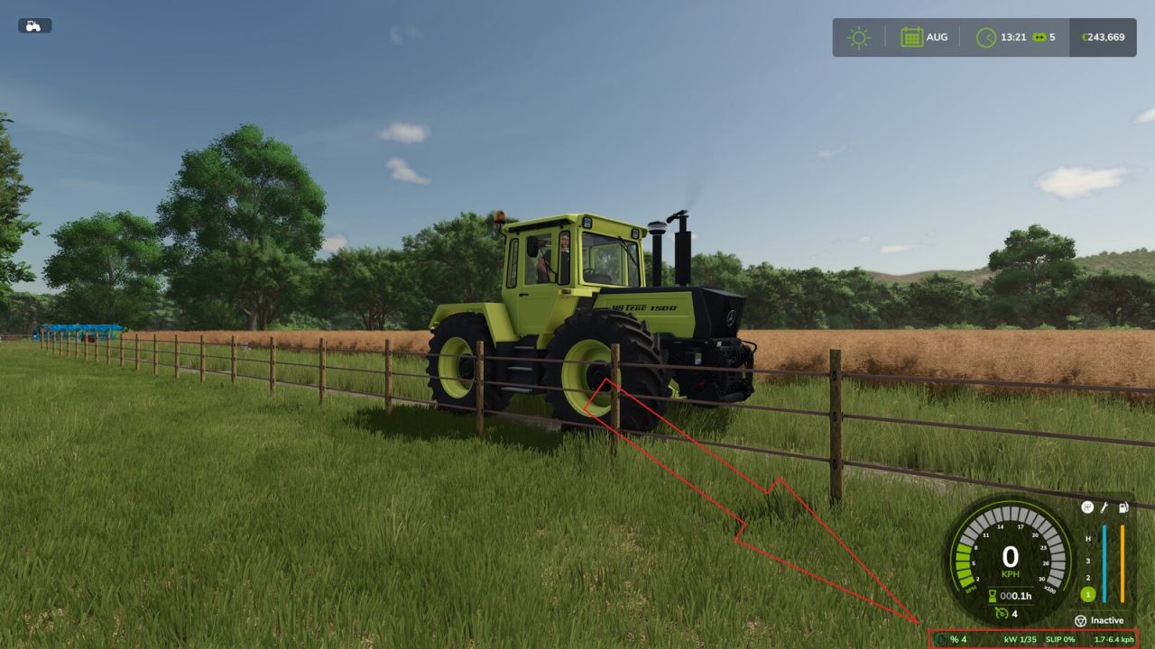 HUD нагрузки двигателя