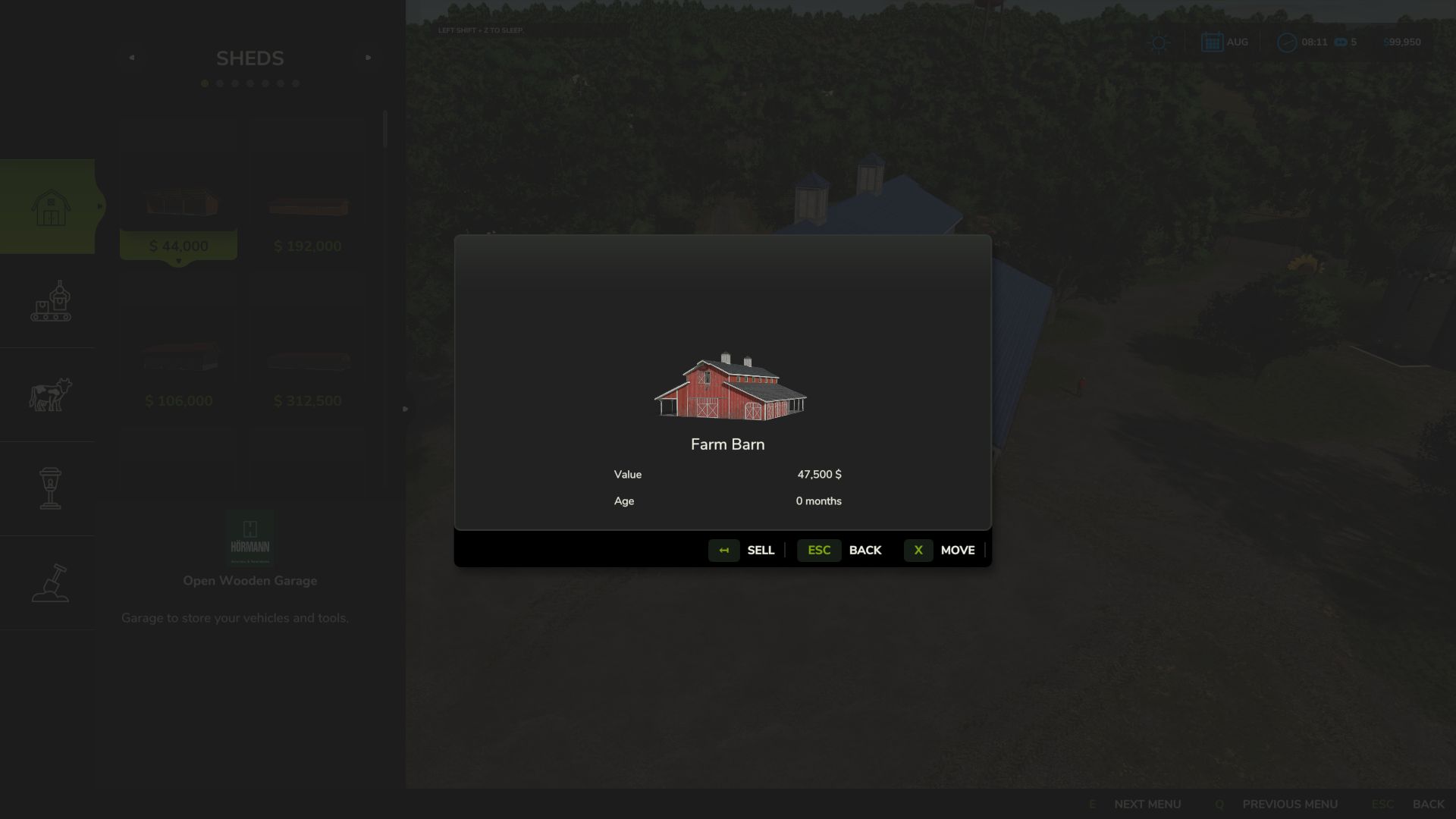 Verplaats plaatsbare eigendommen