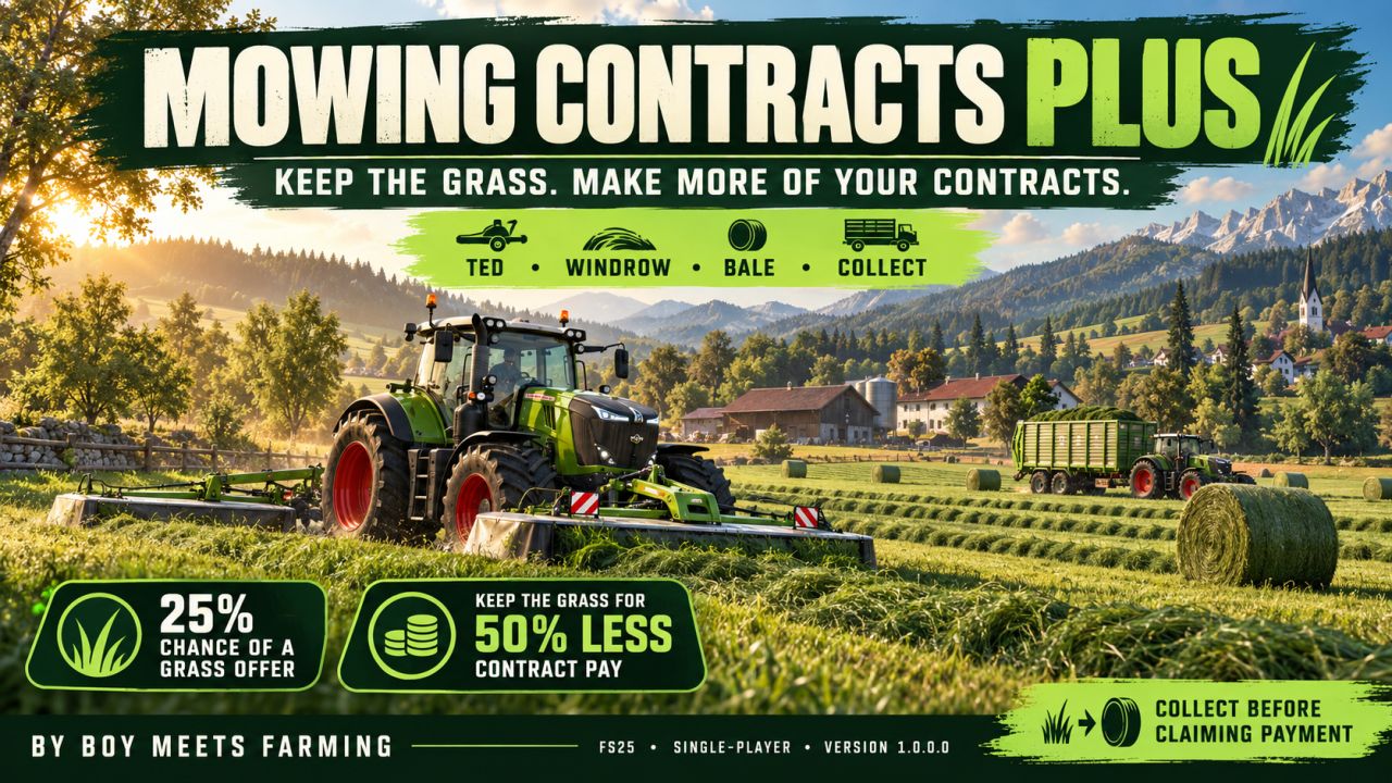 Mowing Contracts Plus FS25 thumbnail 3