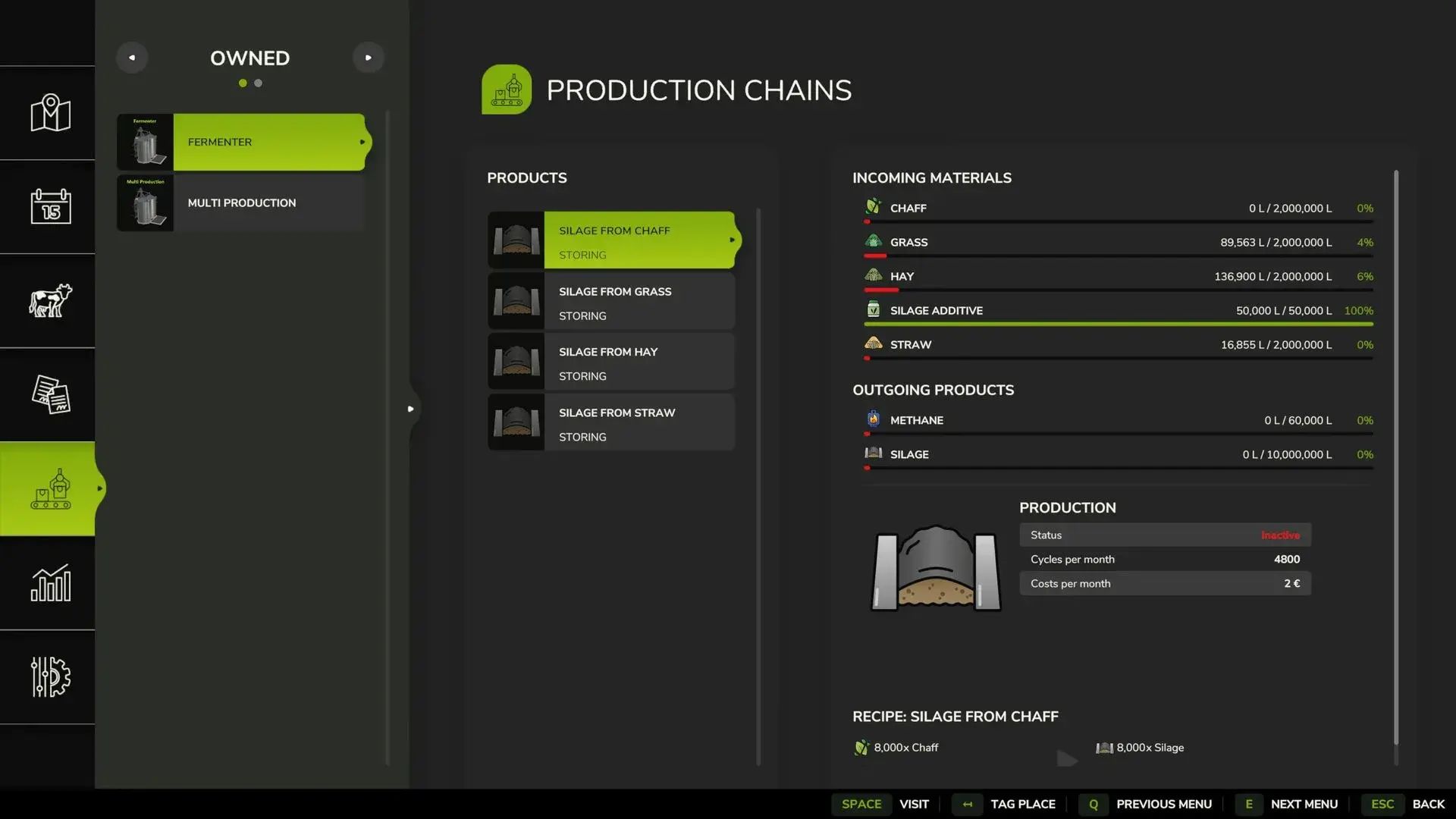 Multi -fruit silo and production pack