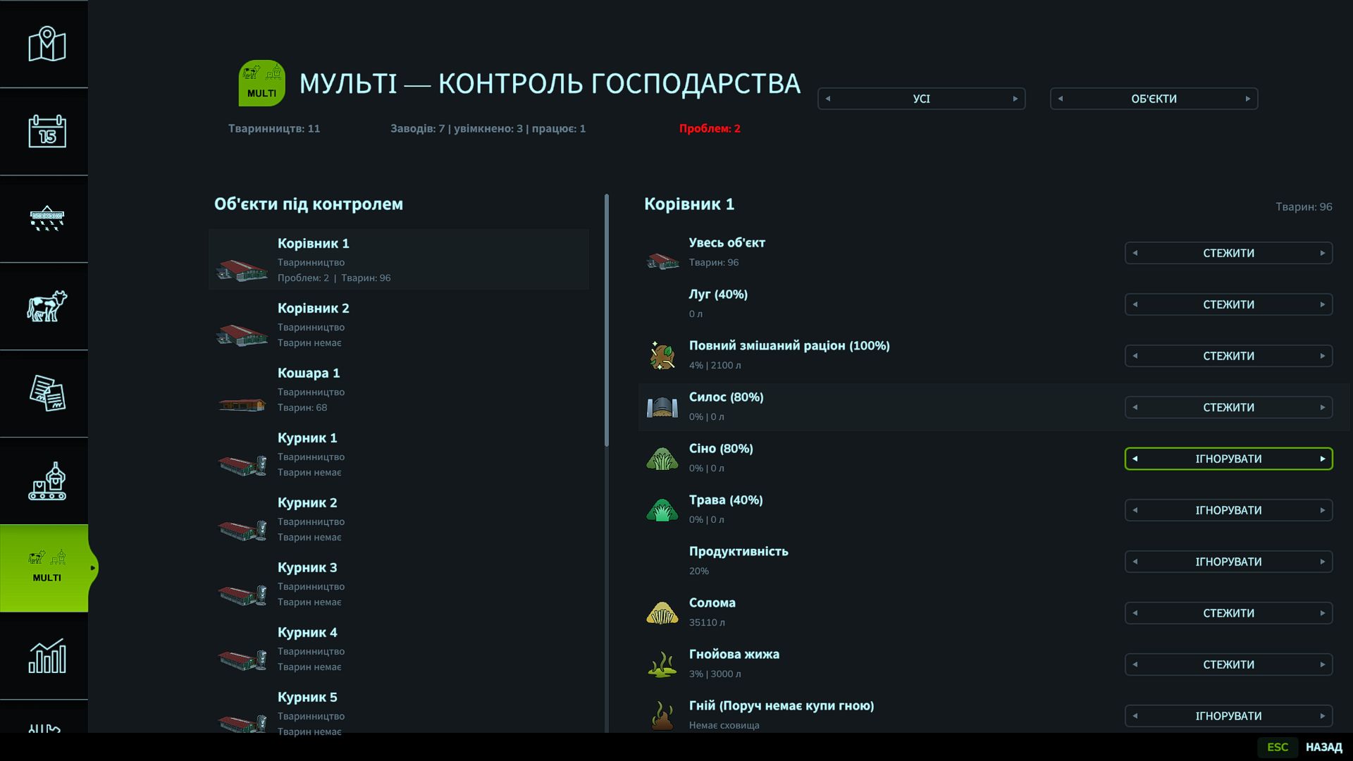Монитор нескольких производств